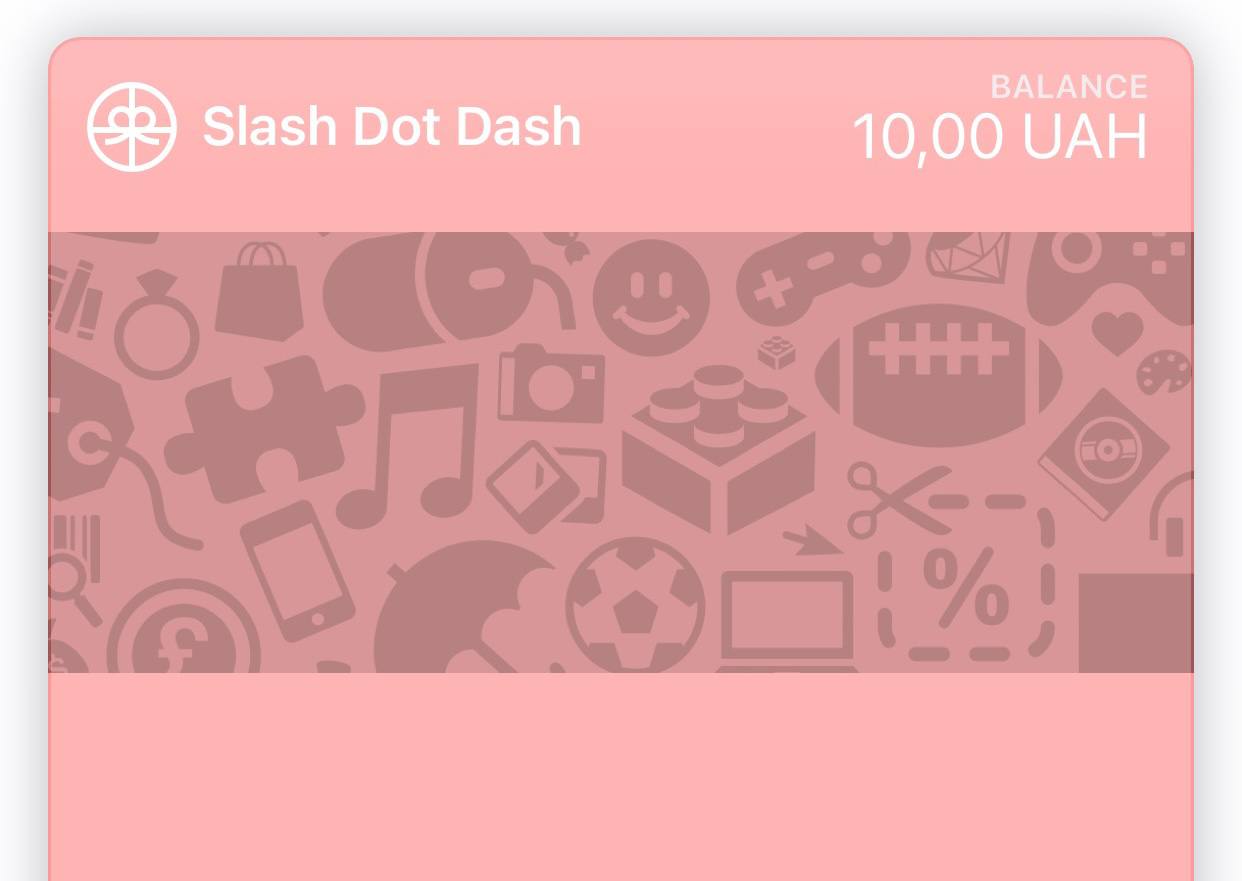 Діджитал подарункова карта Slash Dot Dash slashdotdash