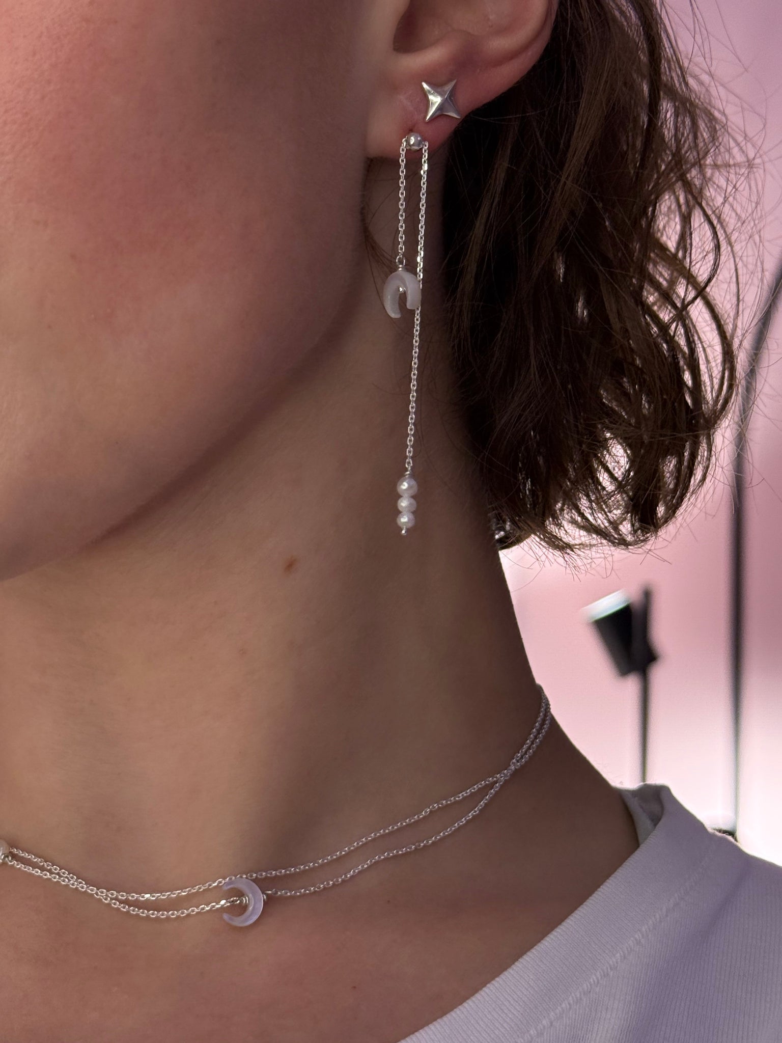 Ланцюжок  подвійний «Moon & Pearl» Sensuålе