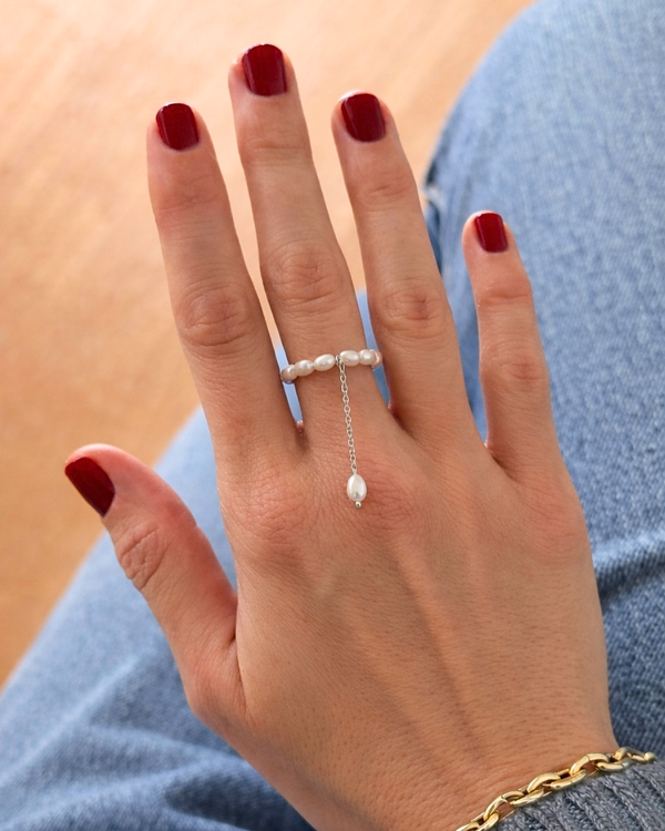 Каблучка з ланцюжком AGAPEPEARL