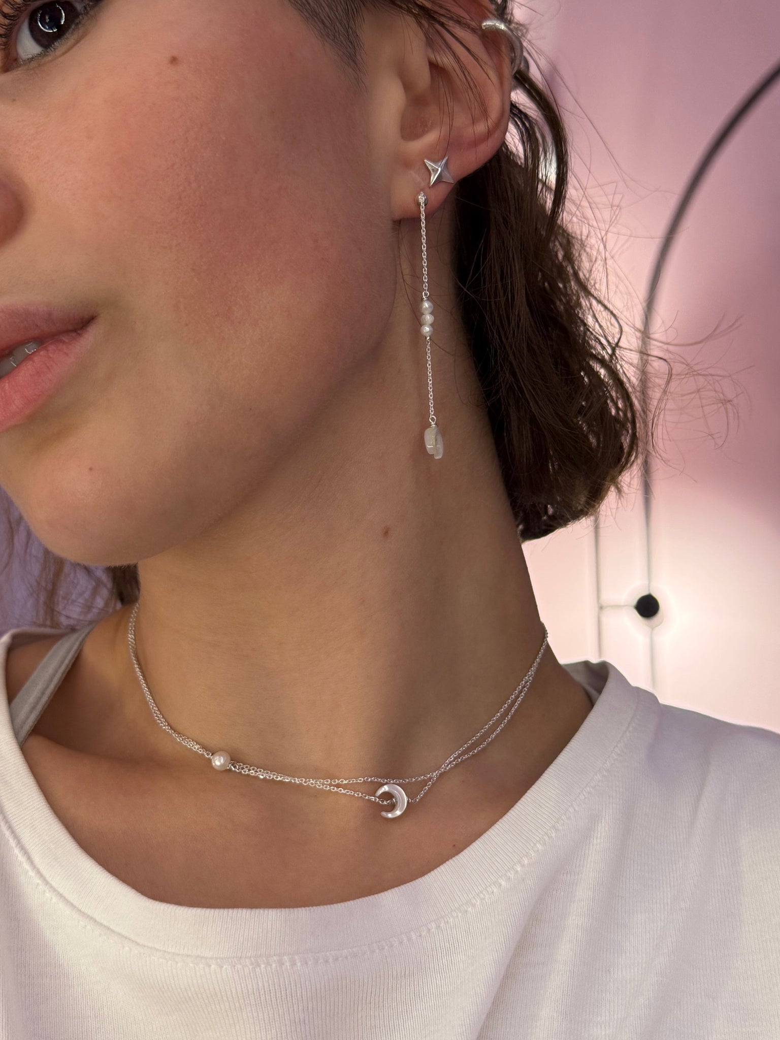 Ланцюжок  подвійний «Moon & Pearl» Sensuålе