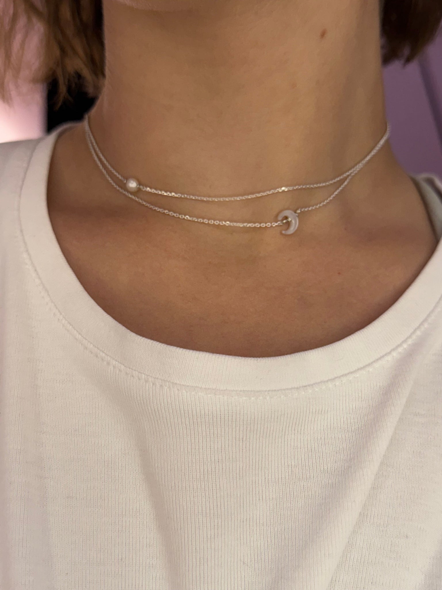 Ланцюжок  подвійний «Moon & Pearl» Sensuålе