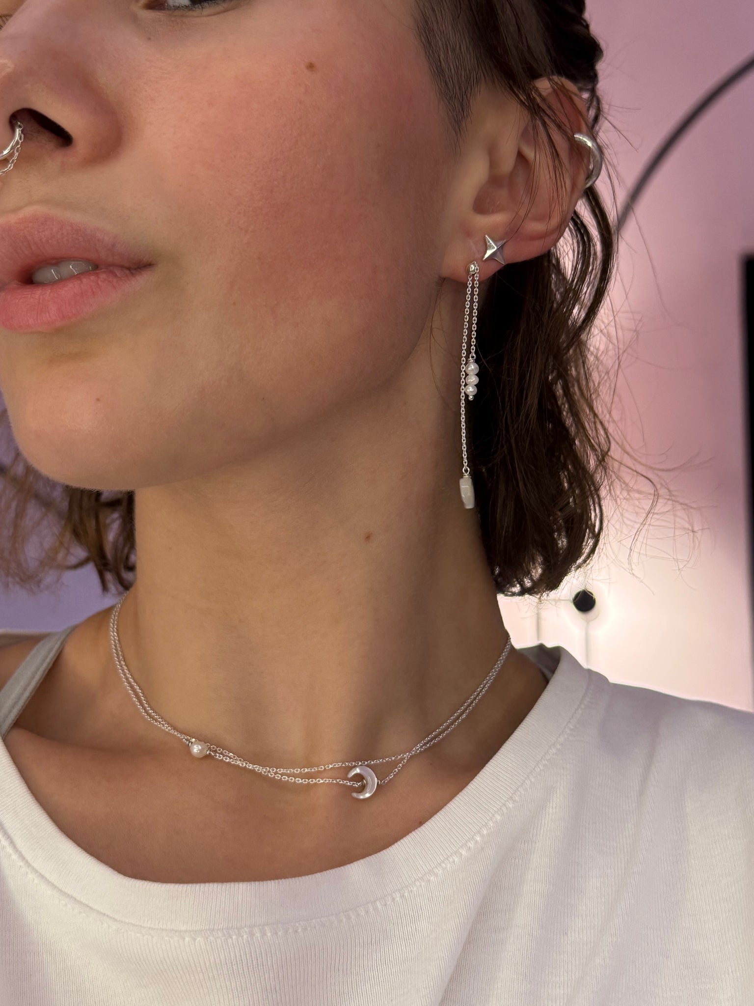 Ланцюжок  подвійний «Moon & Pearl» Sensuålе