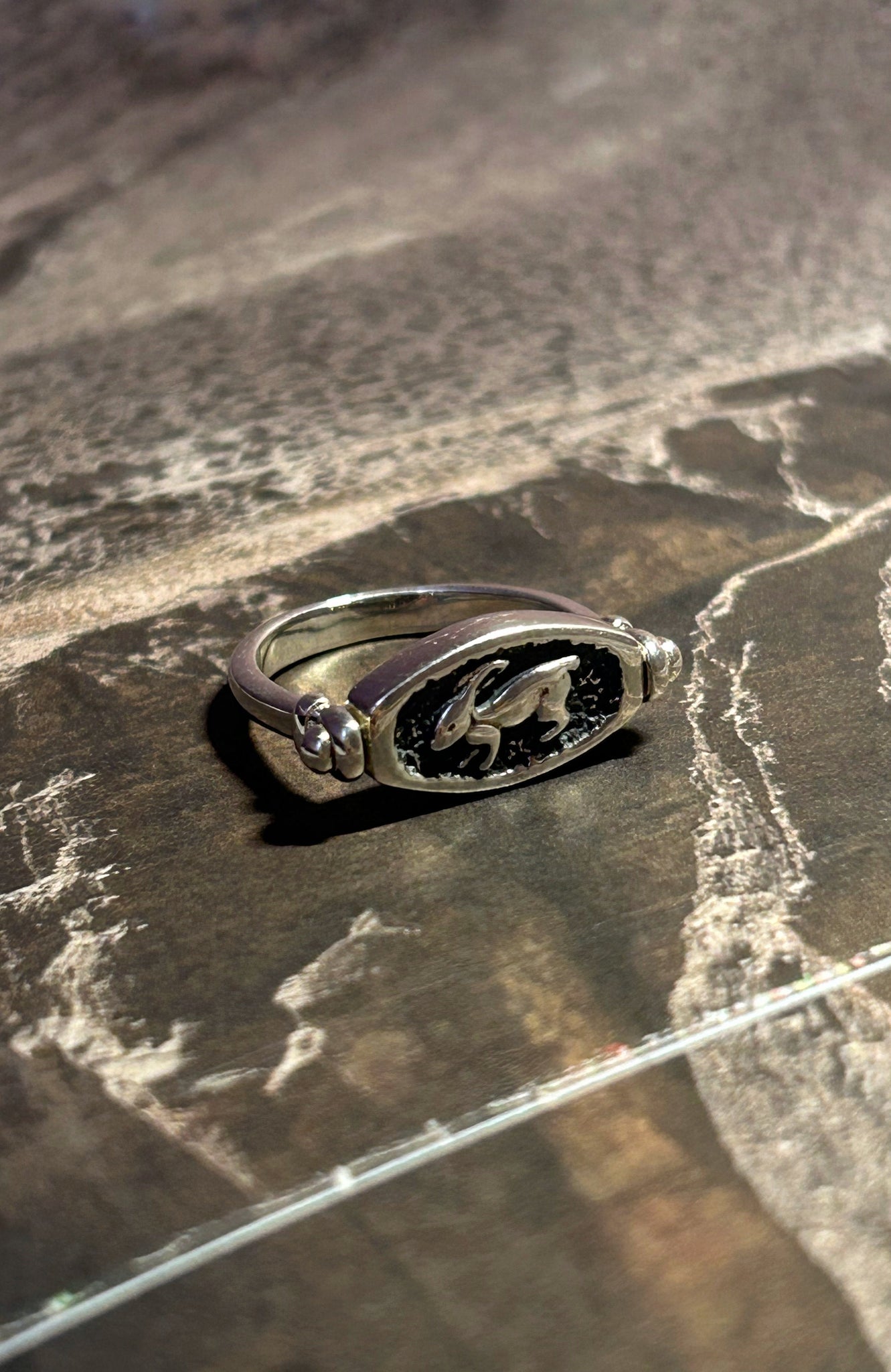 Каблучка з рухомим елементом "Rabbit" VEDEKHINAK.jewelry
