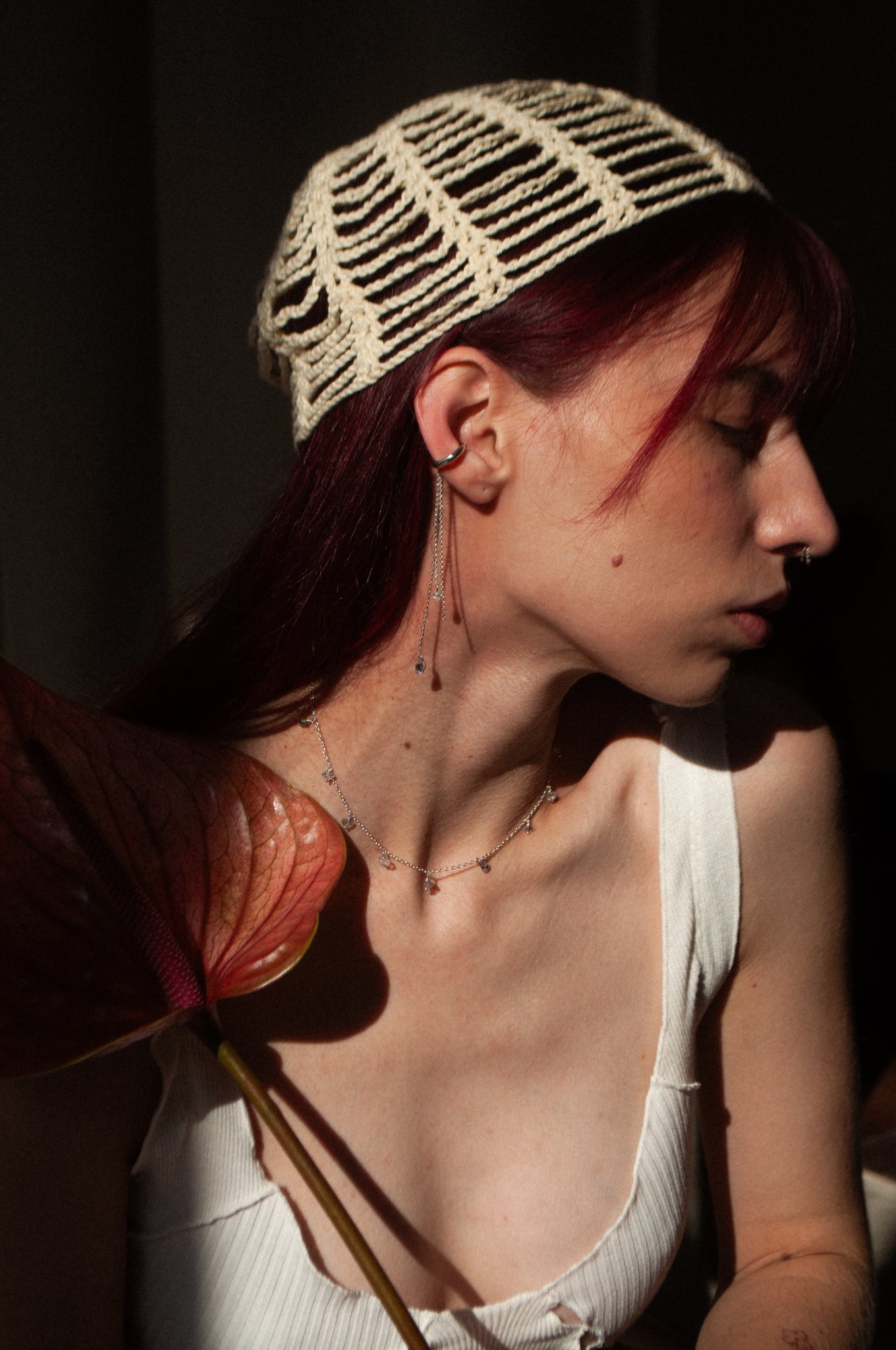 Кольє з розсипом херкімерських алмазів