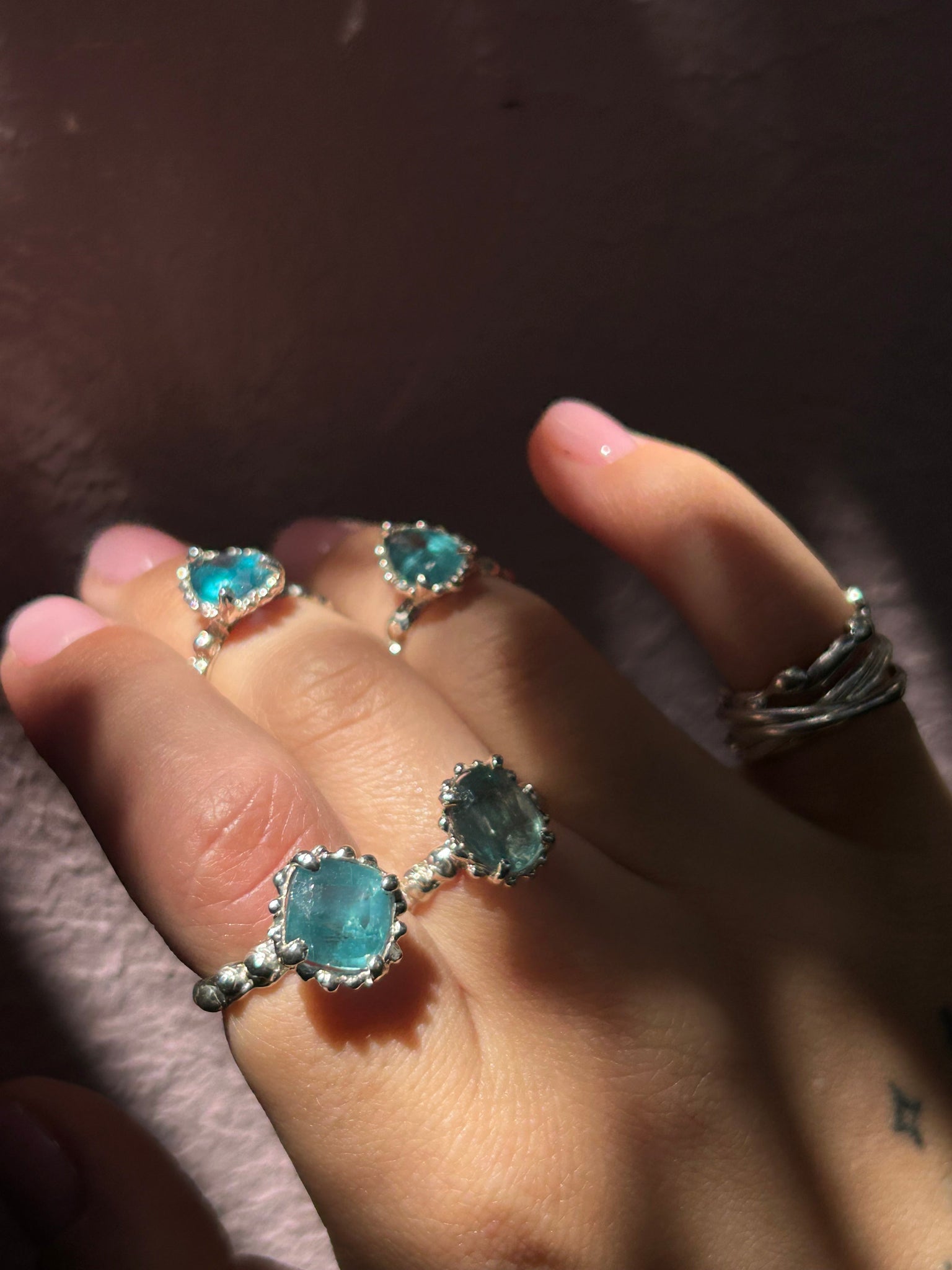 Каблучка «Апатит» з огранкою VEDEKHINAK.jewelry