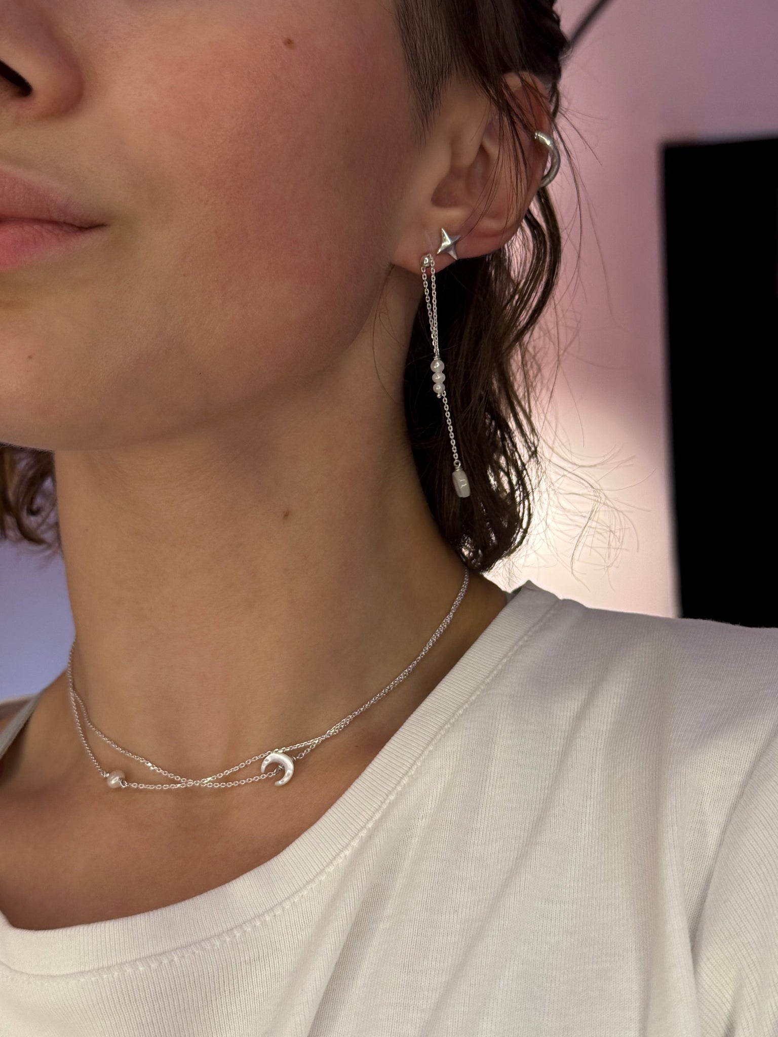 Ланцюжок  подвійний «Moon & Pearl» Sensuålе