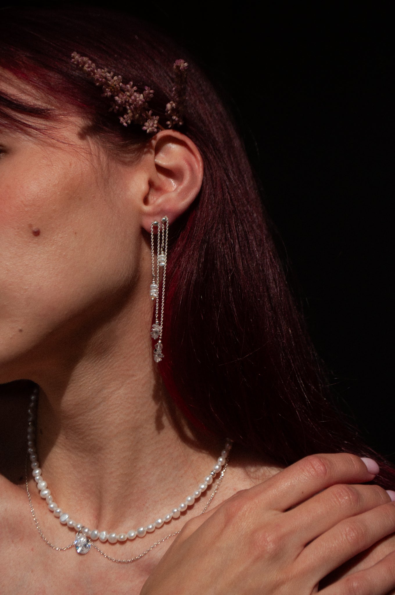 Сережки-трансформери з херкімерськими алмазами