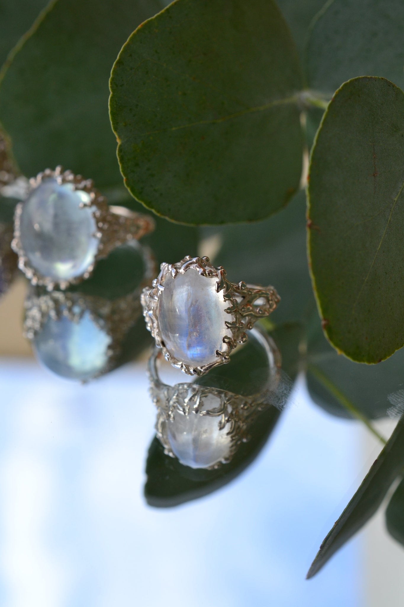 Каблучка "Мереживро" з місячнім каменем VEDEKHINAK.jewelry