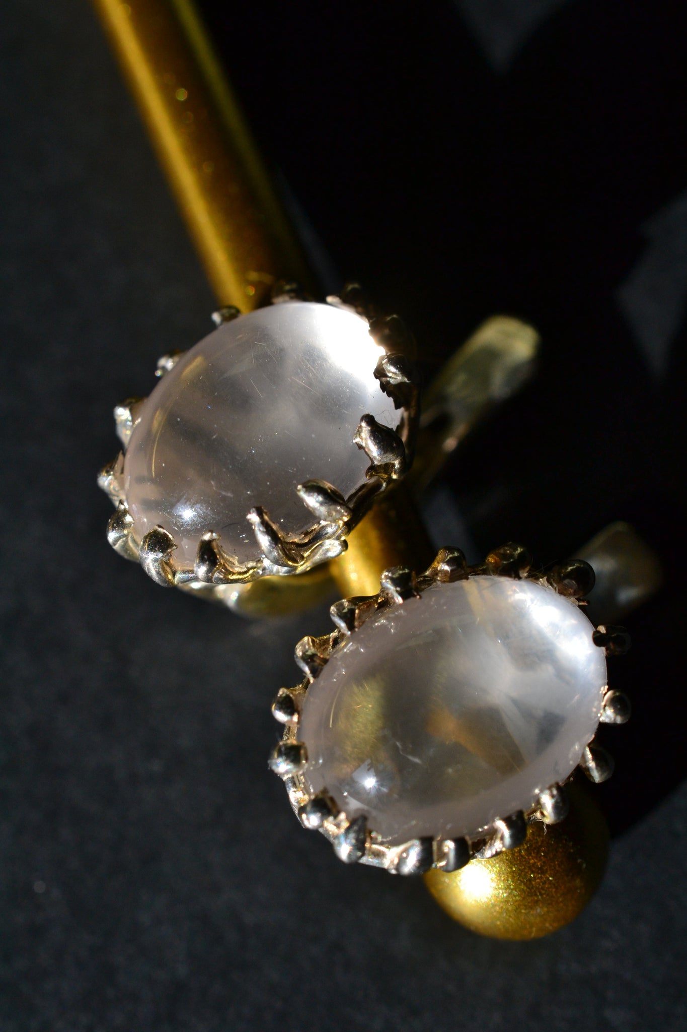 Сережки "Мереживо"з рожевим кварцом VEDEKHINAK.jewelry