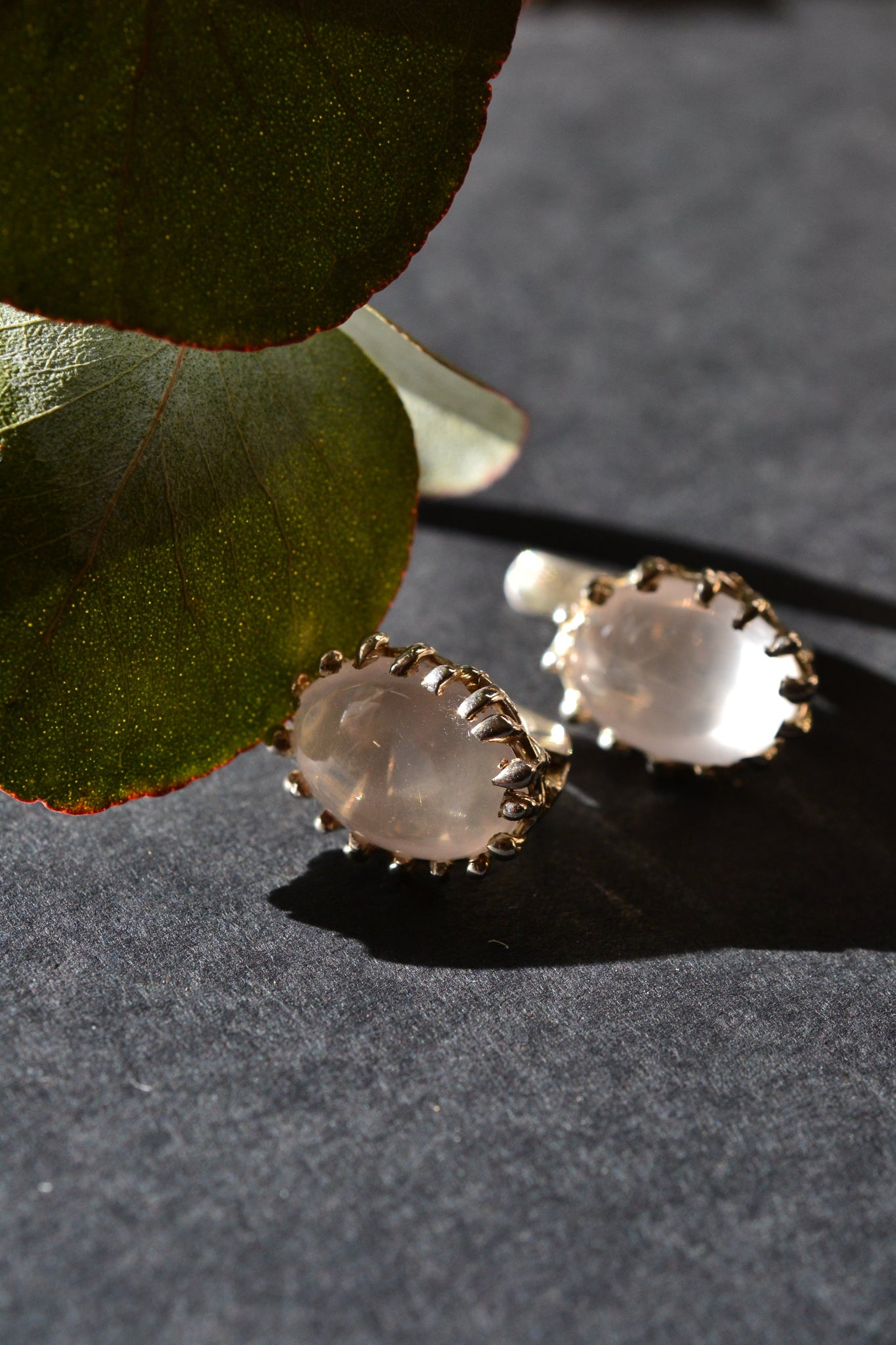 Сережки "Мереживо"з рожевим кварцом VEDEKHINAK.jewelry