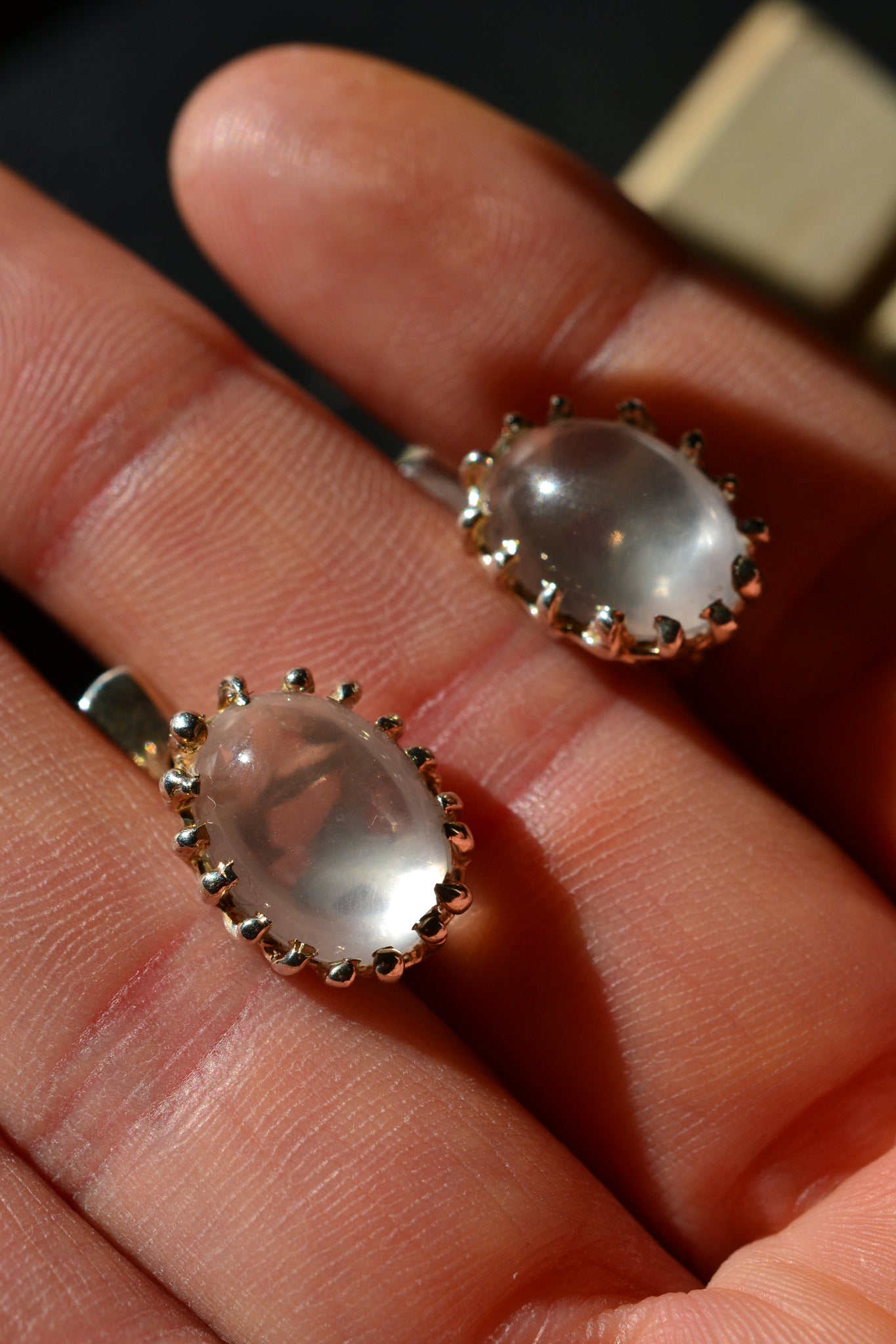 Сережки "Мереживо"з рожевим кварцом VEDEKHINAK.jewelry
