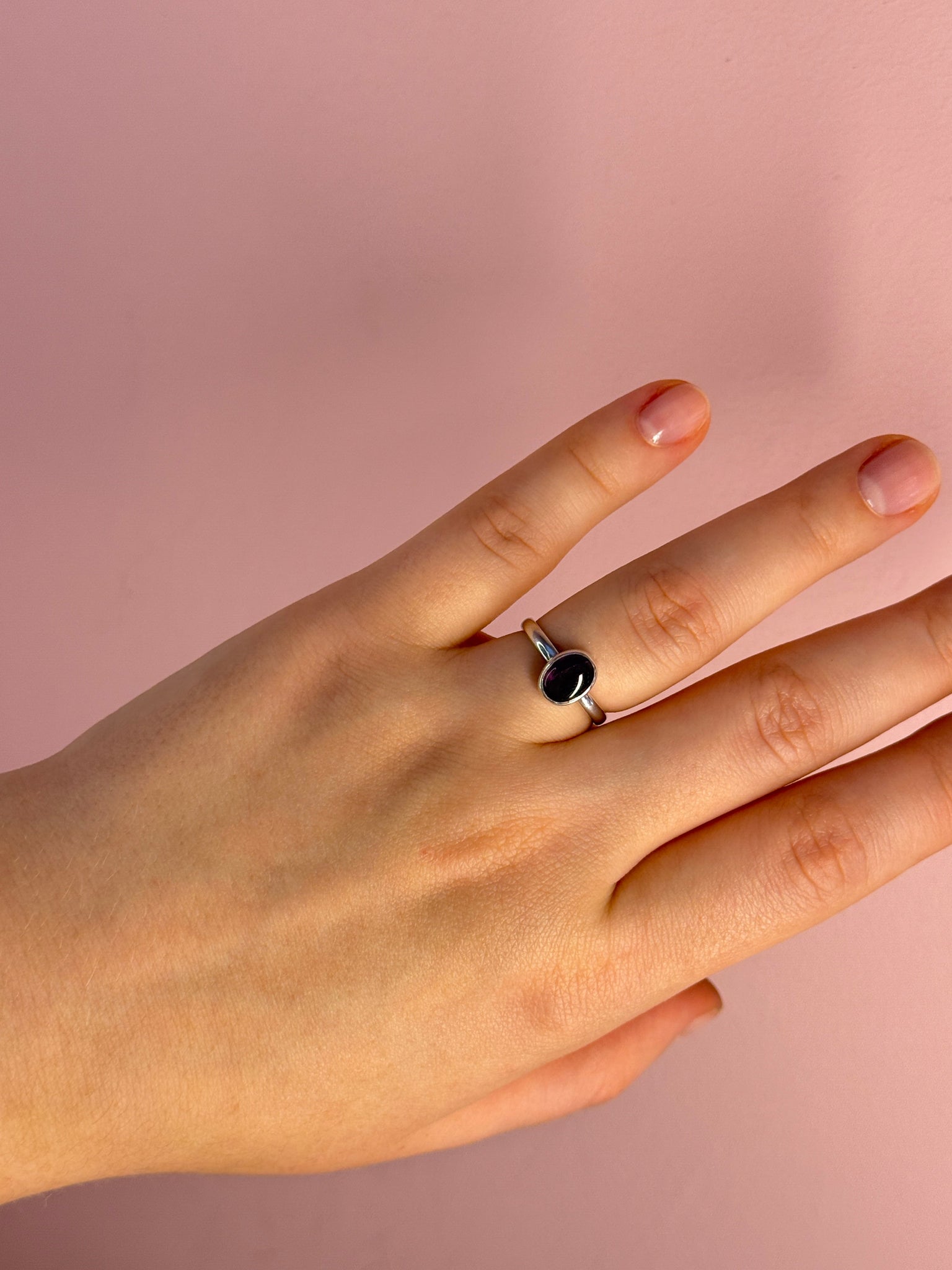 Каблучка Овал з аметистом Kraplya jewelry