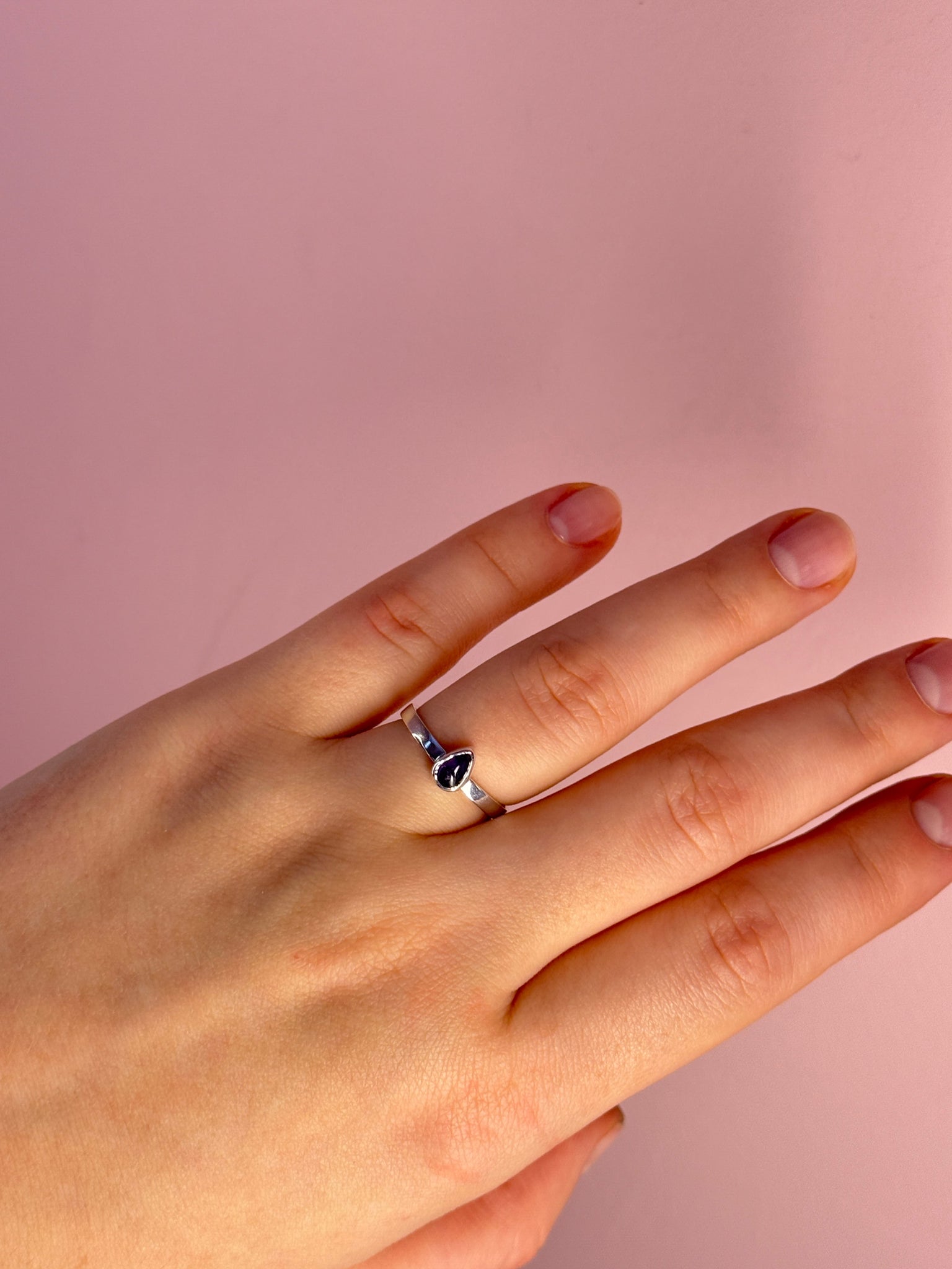 Каблучка Крапля з аметистом Kraplya jewelry