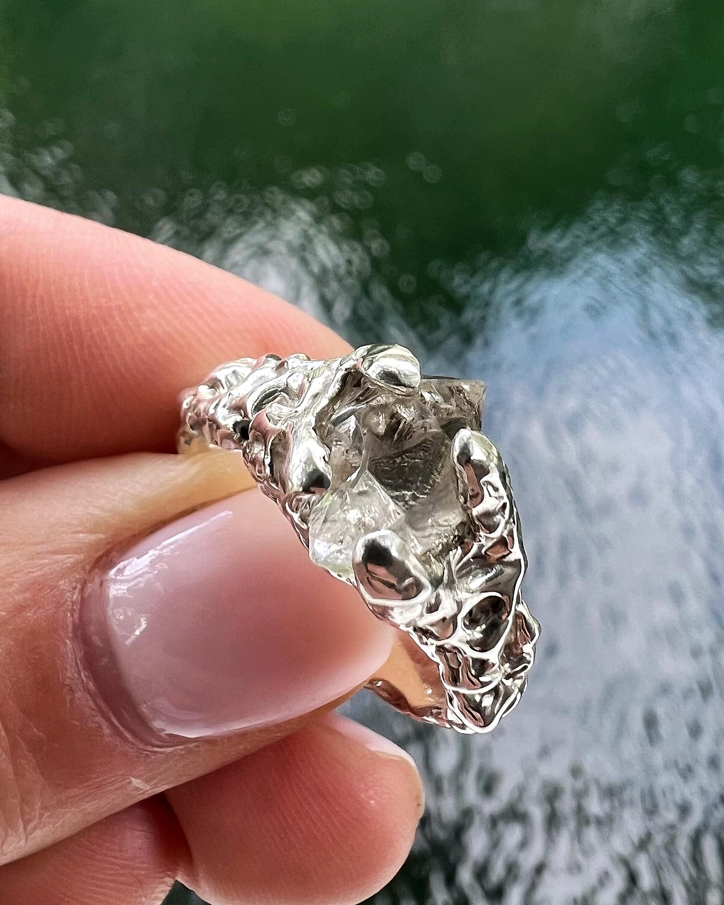 Каблучка з херкімерським алмазом Breath Jewelry