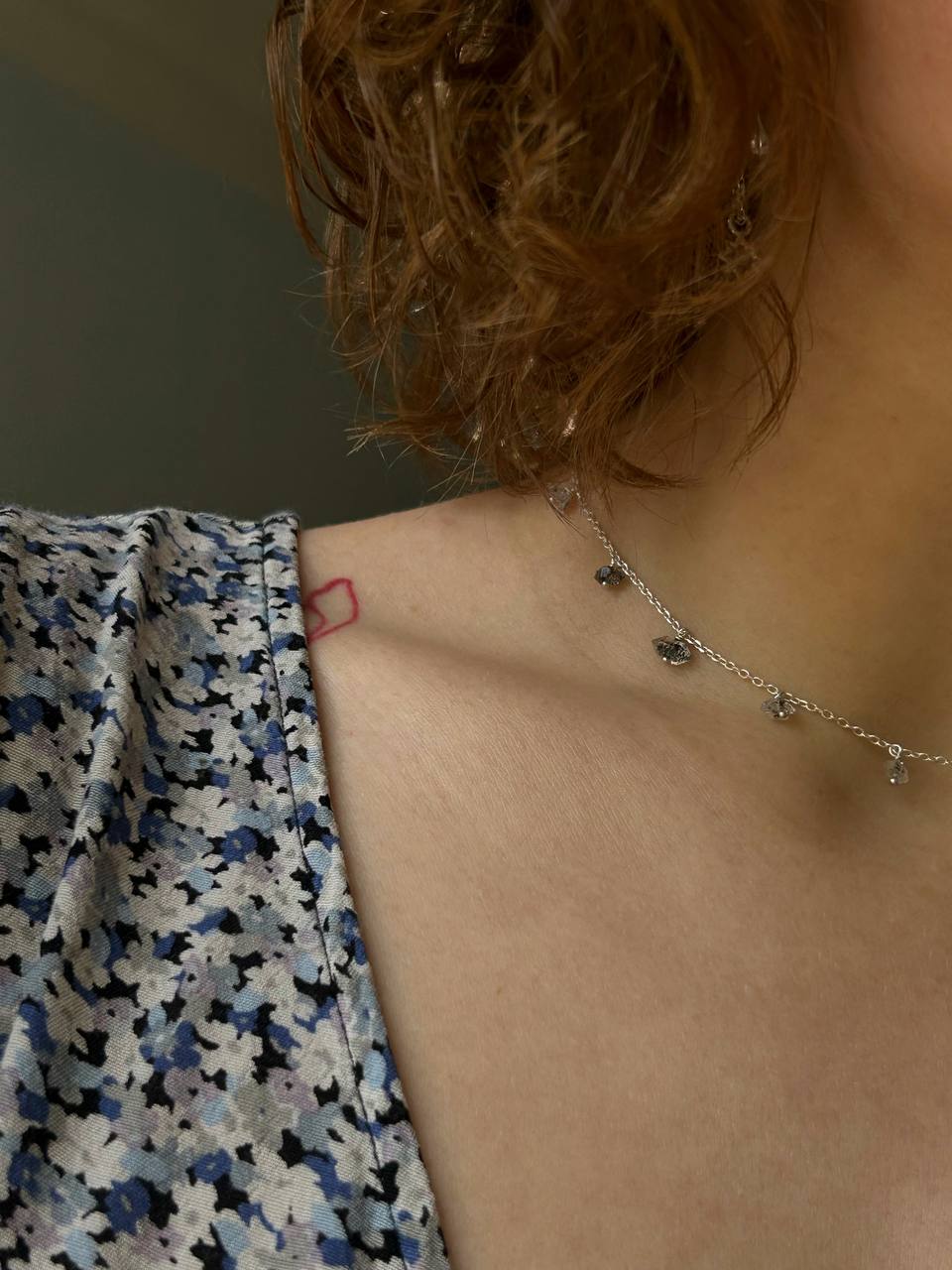 Кольє з розсипом херкімерських алмазів Sensuålе