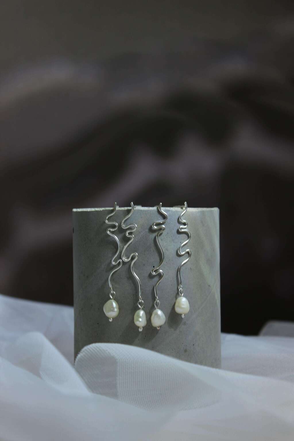 Сережки "Pearl Snake" Basenko jewelry